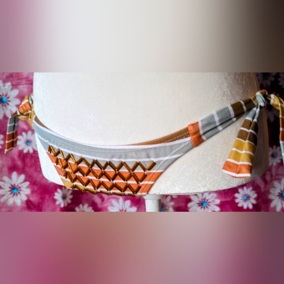 Babalu Columbian beaded bikini. Sz. Small. NWT. Strapless multicolor. - Picture 7 of 7